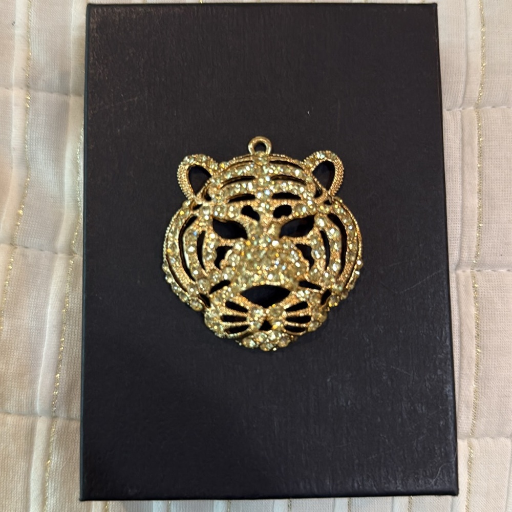 Gold Tiger Brooch